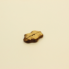 Ξύλινο Κουμπί "Φύλλο"(3x2cm)