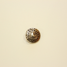 Metal Button Heart (1.7cm)