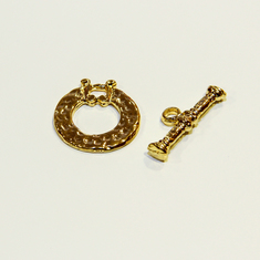 Gold Plated Clasp "Circle" (2.7x2.5cm)