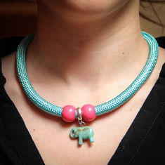 Necklace with Elephant Turquoise
