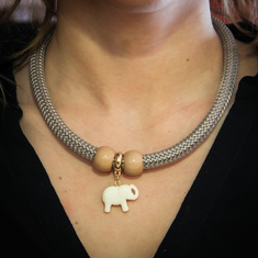 Necklace with Ivory Elephant
