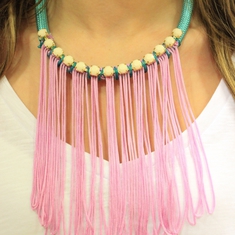 Necklace with Lilac Fringes