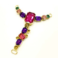 Motif Rhinestones Fuchsia-Purple