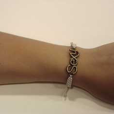 Bracelet Macrame Beige "Sexy"