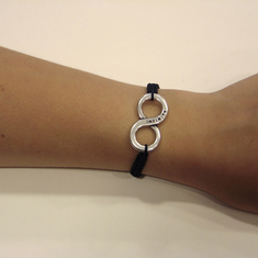 Bracelet Macrame Black with "Infinity"