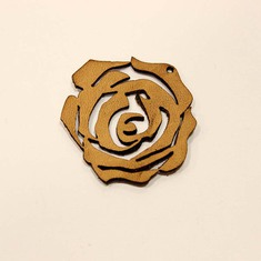 Δερμάτινο Τριαντάφυλλο Μπεζ 3.5x3.5cm