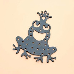 Δερμάτινος Βάτραχος Μπλε (7x5cm)