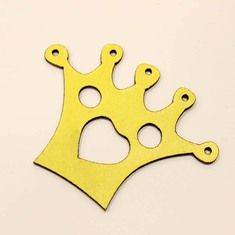 Leather Crown Yellow (5x5cm)