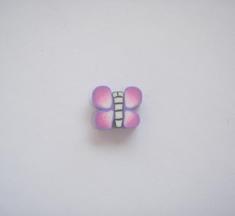 Πεταλούδα Φίμο Μοβ-Ροζ (1x1cm)