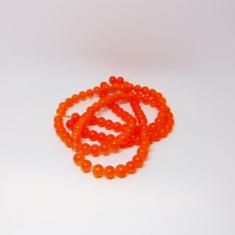Γυάλινες Χάντρες Πορτοκαλί 8mm