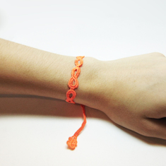 Lace Bracelet "Infinity" Orange