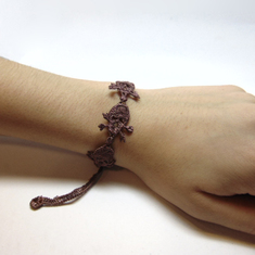 Δαντελένιο Βραχιόλι Καφέ