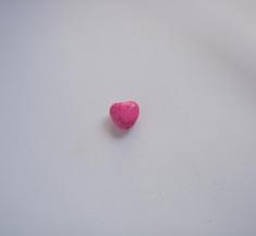 Καρδιά Χαολίτης Φούξια (1.5x1cm)