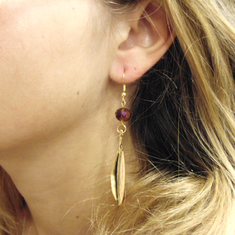 Earrings "Leaf-Bead"