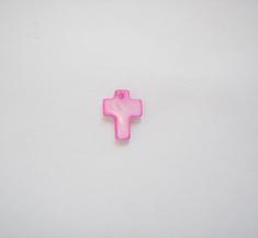 Cross Nacre Fuchsia (1.5x1.5cm)