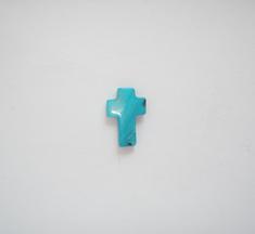 Σταυρός Φίλντισι Τυρκουάζ (2x1cm)