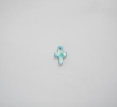Σταυρός Φίλντισι Τυρκουάζ(1.5x1cm)