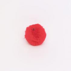 Πον Πον Χνουδωτό Κόκκινο (3cm)