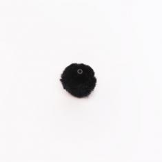 Πον Πον Χνουδωτό Μαύρο (2cm)