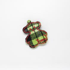 Υφασμάτινο Καρό "Αρκουδάκι"(6x5cm)