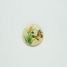 Ξύλινο Κουμπί "Πεταλούδα" (3cm)