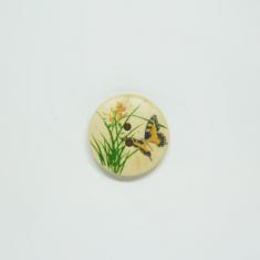 Wooden Button "Butterfly" (3cm)