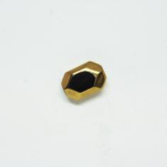 Χάντρα  Πολυγωνική Μαύρη (1.5x1.2cm)