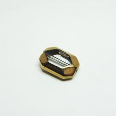 Χάντρα Πολυγωνική Διάφανη (1.5x1.2cm)