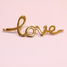 Gold Plated "Love" (6x2cm)