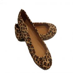 Leather "Leopard" Ballerina Shoes