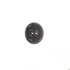 Ακρυλικό Κουμπί Μαύρο-Καφέ (2.2cm)