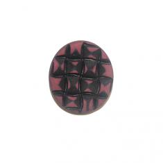 Acrylic Button Black-Burgundy (3cm)