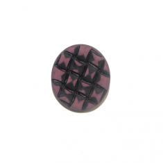 Ακρυλικό Κουμπί Μαύρο-Μπορντό (2.5cm)