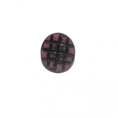 Ακρυλικό Κουμπί Μαύρο-Μπορντό (1.7cm)