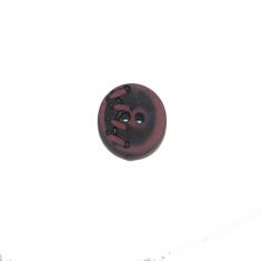 Ακρυλικό Κουμπί Μαύρο-Μπορντό (1.5cm)