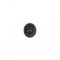 Ακρυλικό Κουμπί Μαύρο-Καφέ (1.5cm)