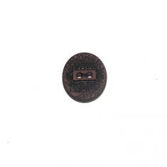 Ακρυλικό Κουμπί Μαύρο-Καφέ (2.4cm)