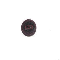 Ακρυλικό Κουμπί Μαύρο-Μπορντό (2.4cm)