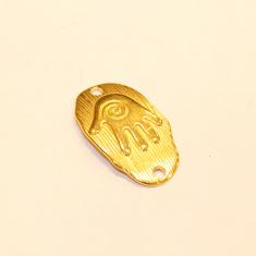 Metal Plate "Hand" Gold (3.3x2.9cm)