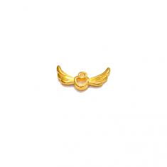 Gold Plated "Winged Heart"(2.4x1.2cm)