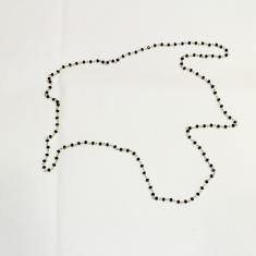 Goldplated Rosary Black Crystals 4mm