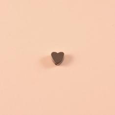 Αιματίτης Καρδιά Ανθρακί (0.4x0.4cm)