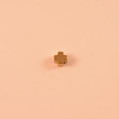 Αιματίτης Σταυρός Επίχρυσος (0.4x0.4cm)