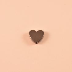 Αιματίτης Καρδιά Ανθρακί (0.8x0.8cm)