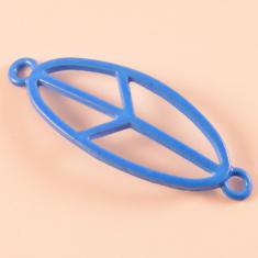 Metallic Blue Peace Symbol (4x1.5cm)