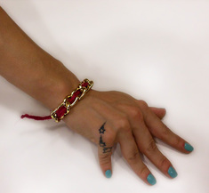 Bracelet with Chain Red