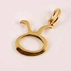 Gold Plated Steel Zodiac Sign "Taurus"