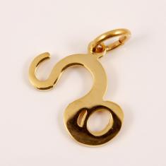 Gold Plated Steel Zodiac Sign "Leo"
