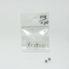 Μεταλλικά Stopper Ασημί Νο 4