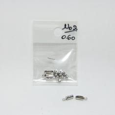 Μεταλλικοί Ακροδέκτες Ασημί Νο 2